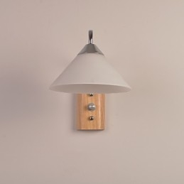 Jednoduchá nástěnná lampa Noční stolní lampa se skleněným stínidlem a masivním dřevem do ložnice Komoda Obývací pokoj Dětský pokoj Kolej Konferenční stolek Knihovny