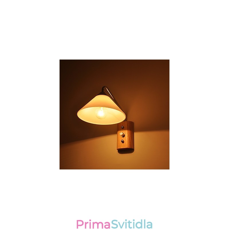 Jednoduchá nástěnná lampa Noční stolní lampa se skleněným stínidlem a masivním dřevem do ložnice Komoda Obývací pokoj Dětský pokoj Kolej Konferenční stolek Knihovny
