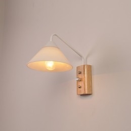 Jednoduchá nástěnná lampa Noční stolní lampa se skleněným stínidlem a masivním dřevem do ložnice Komoda Obývací pokoj Dětský pokoj Kolej Konferenční stolek Knihovny