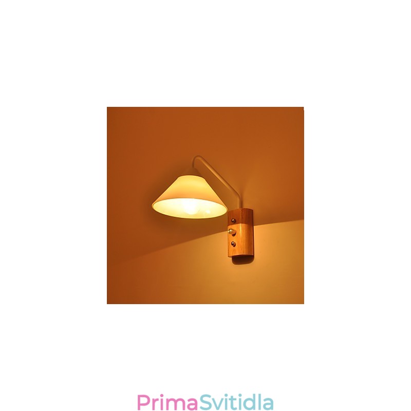 Jednoduchá nástěnná lampa Noční stolní lampa se skleněným stínidlem a masivním dřevem do ložnice Komoda Obývací pokoj Dětský pokoj Kolej Konferenční stolek Knihovny