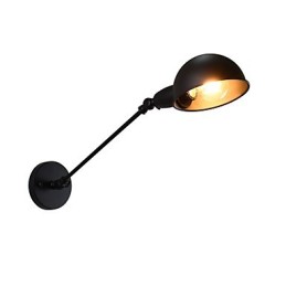 Malovaná ocelová nástěnná lampa němá černá americká káva dekorace retro nástěnná lampa světelný meč na zdi