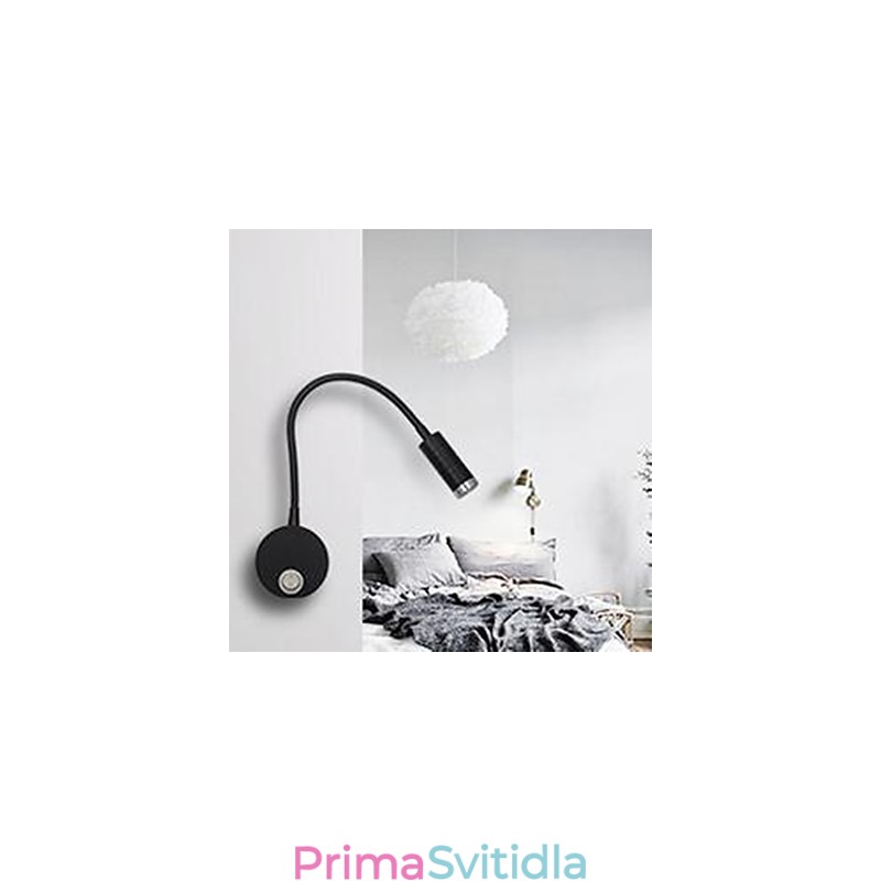 Nástěnná lampa nástěnné lampy hlavy lůžka hadice je osvětlena světlem lampy na čtení