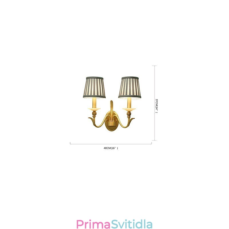 Jednoduchá venkovská tradiční klasická mosazná funkce pro nástěnné svítidlo v mini stylu uplight