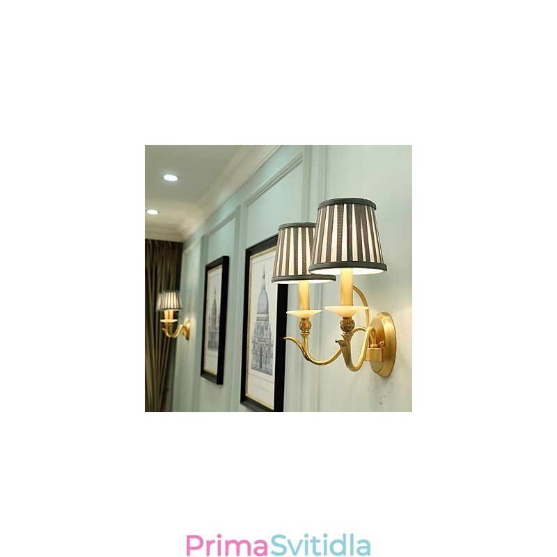 Jednoduchá venkovská tradiční klasická mosazná funkce pro nástěnné svítidlo v mini stylu uplight