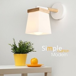 Nástěnné svítidlo Squere Glassshade do ložnice Moderní funkce Ambientní světlo Nástěnné svítidlo Sconces
