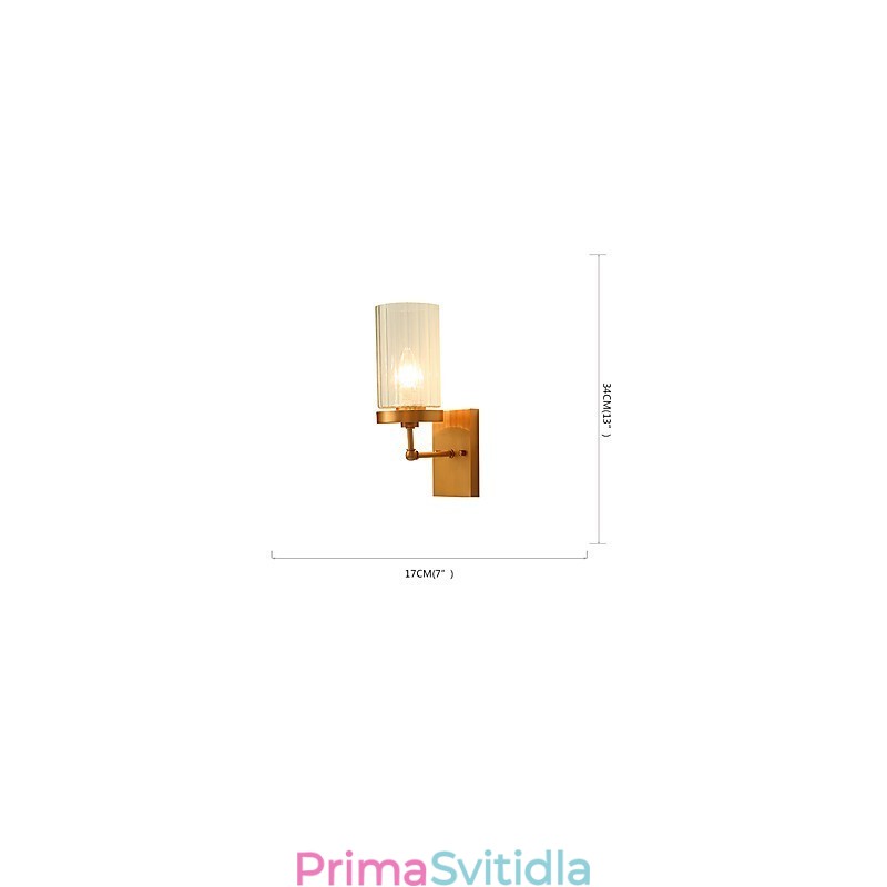 Tradiční klasická venkovská mosazná funkce pro nástěnné svítidlo v mini stylu uplight