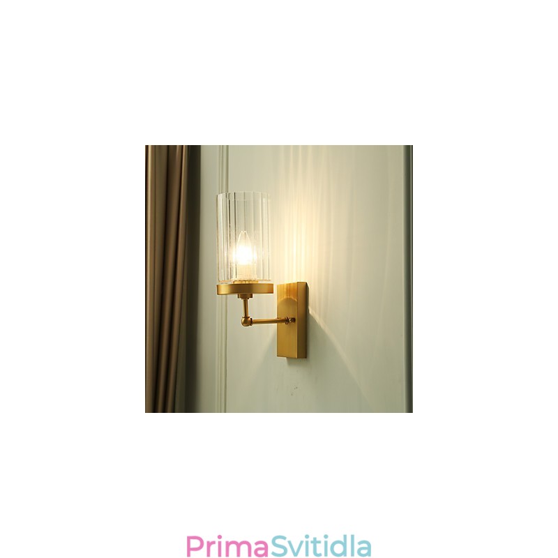 Tradiční klasická venkovská mosazná funkce pro nástěnné svítidlo v mini stylu uplight