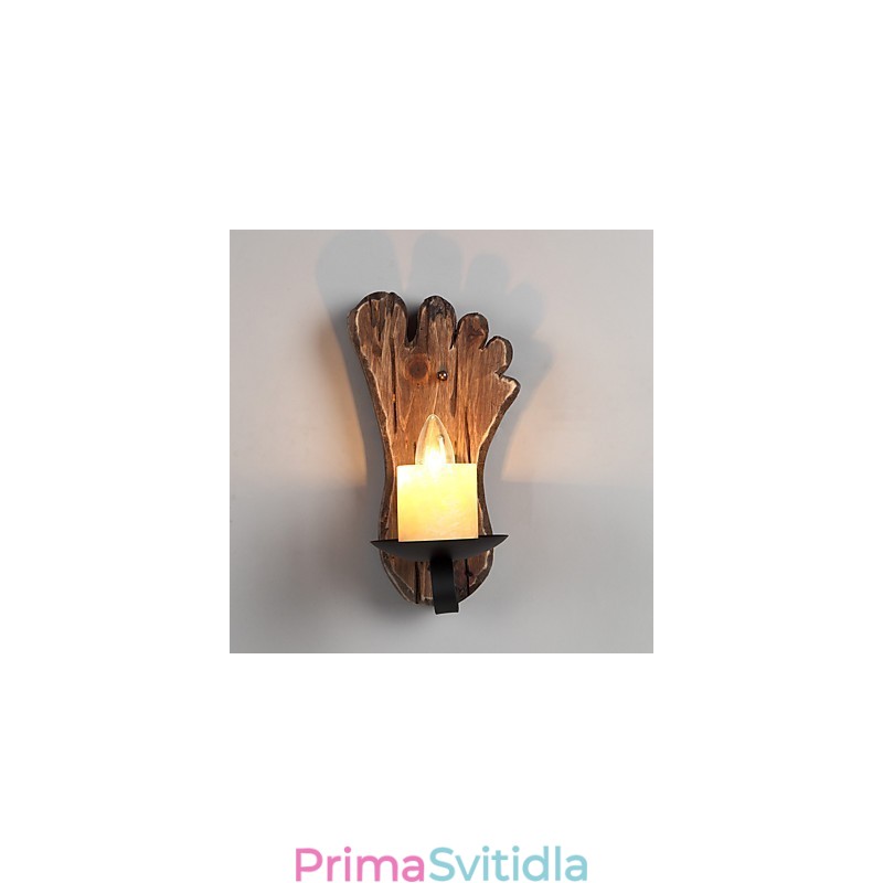 Nástěnná nástěnná lampa s jednou hlavou industriální vintage retro dřevěná barva na kov pro dekoraci nástěnného svítidla Home Hotel Corridor