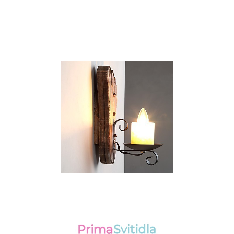 Nástěnná nástěnná lampa s jednou hlavou industriální vintage retro dřevěná barva na kov pro dekoraci nástěnného svítidla Home Hotel Corridor