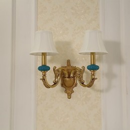 Jednoduchá venkovská tradiční klasická mosazná funkce pro nástěnné svítidlo s uplight nástěnným svítidlem v mini stylu
