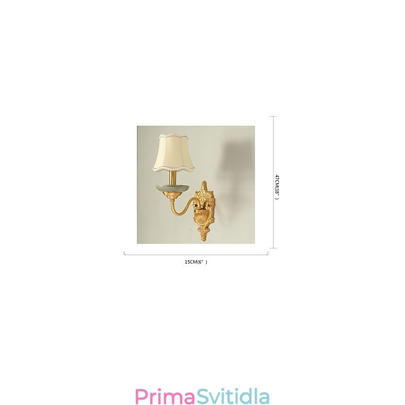 Jednoduchá venkovská tradiční klasická mosazná funkce pro nástěnné svítidlo s uplight nástěnným svítidlem v mini stylu