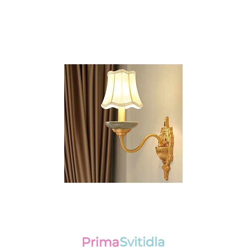 Jednoduchá venkovská tradiční klasická mosazná funkce pro nástěnné svítidlo s uplight nástěnným svítidlem v mini stylu