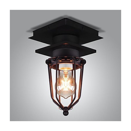 Retro kovaná nástěnná lampa Jednohlavá starožitná připomínaná lampa Loft American Iron Vintage Small Cages Stropní lampa Retro kovaná nástěnná lampa Jednohlavá starožitná připomínaná lampa Loft American Iron Vintage Small Cages Stropní lampa