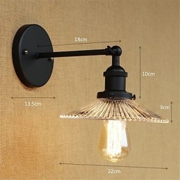 Funkce country retro malby pro ochranu zraku v mini stylu Nástěnné svítidla s okolním světlem