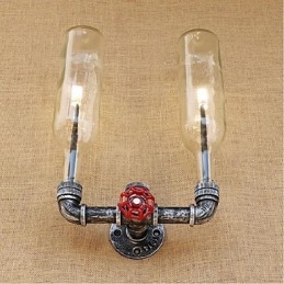 Retro průmyslový spínač větru Nástěnná lampa láhev s vodou