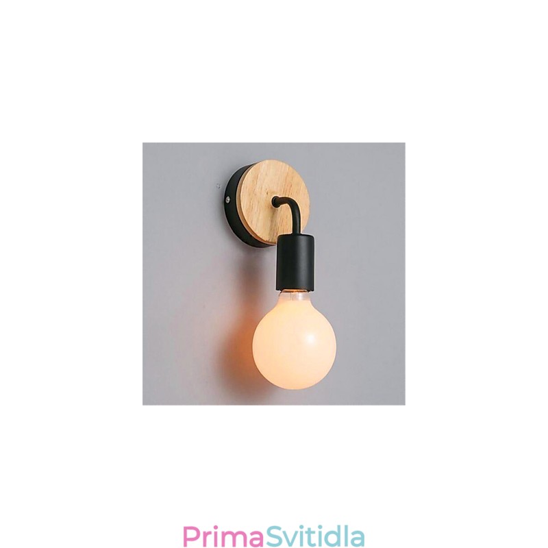 Moderní minimalistická kreativní osobnost Dřevo Iron Lamp Koridor Balkon Ložnice Noční Železná nástěnná lampa