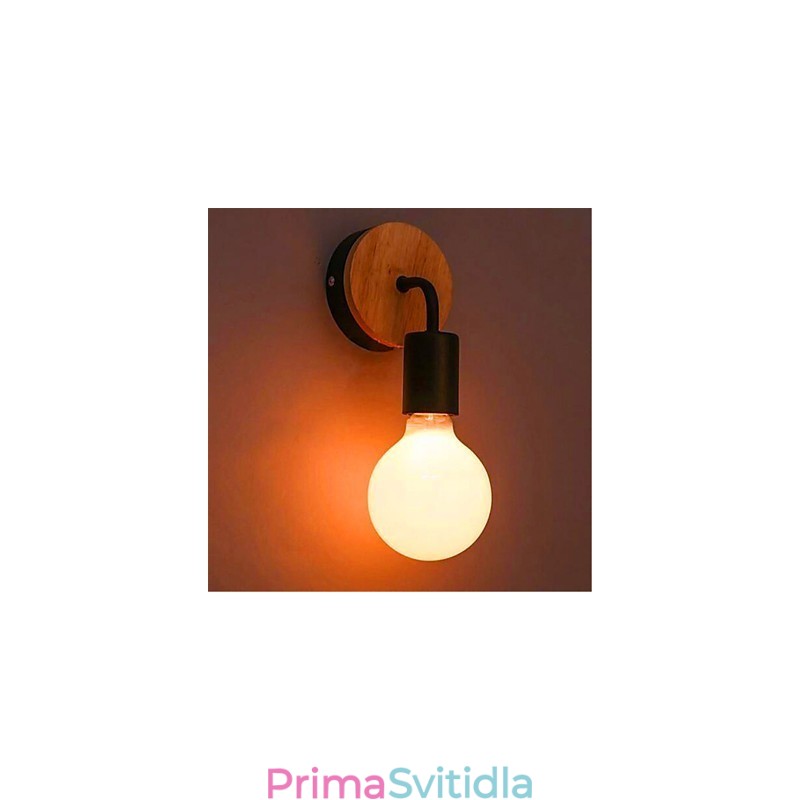 Moderní minimalistická kreativní osobnost Dřevo Iron Lamp Koridor Balkon Ložnice Noční Železná nástěnná lampa
