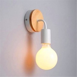 Moderní minimalistická kreativní osobnost Dřevo Iron Lamp Koridor Balkon Ložnice Noční Železná nástěnná lampa