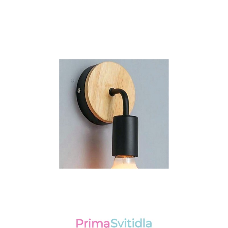 Moderní minimalistická kreativní osobnost Dřevo Iron Lamp Koridor Balkon Ložnice Noční Železná nástěnná lampa
