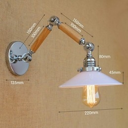 Moderní současná chromovaná funkce pro okolní světlo s otočným ramenem Nástěnné osvětlení s otočným ramenem