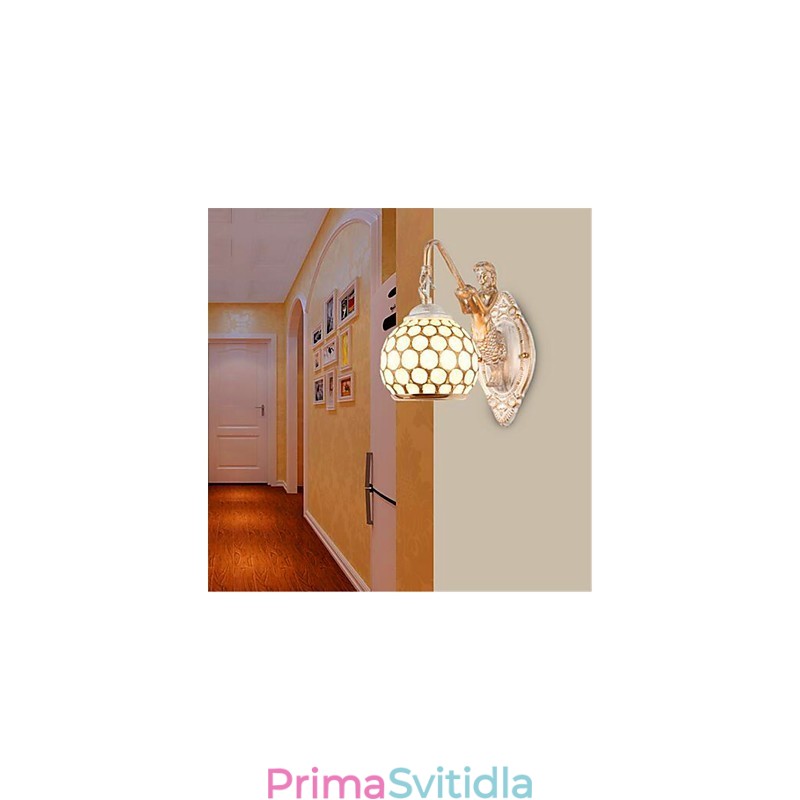 Jednoduchá nástěnná lampa v evropském stylu Retro Pastorační Ložnice Ložnice Balkon Schody Chodba Zrcadlová lampa