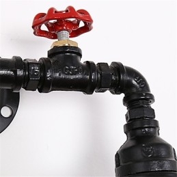 2 Heads Retro Industrial Pipe Nástěnná svítidla Jednoduché Loft Černá Klec Kovová Jídelna Kuchyň Bar Kavárna Dekorační osvětlení