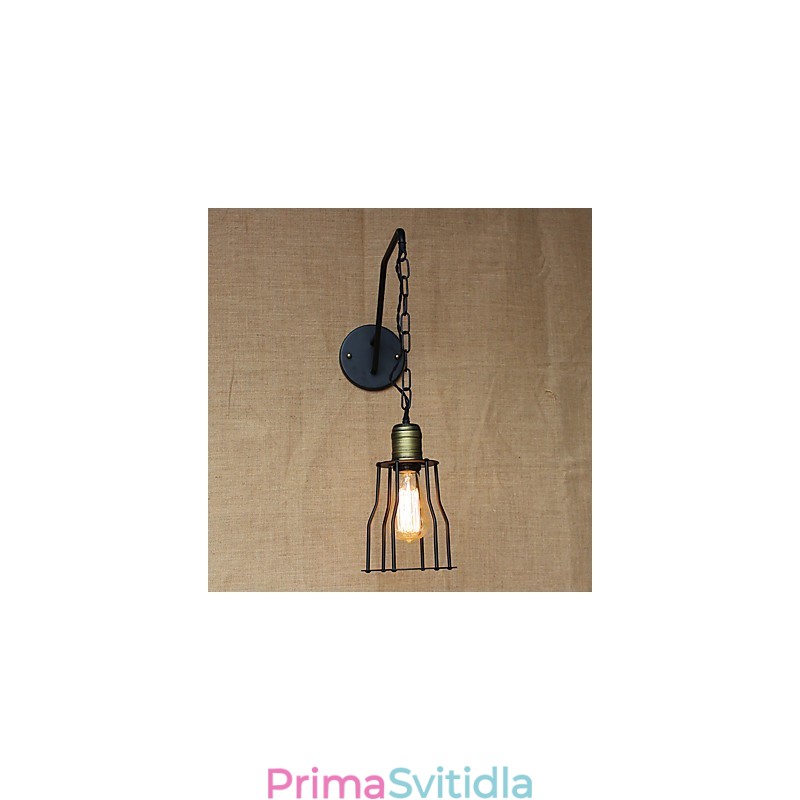 Restaurace Kavárna Řetězové chodby Železná nástěnná lampa