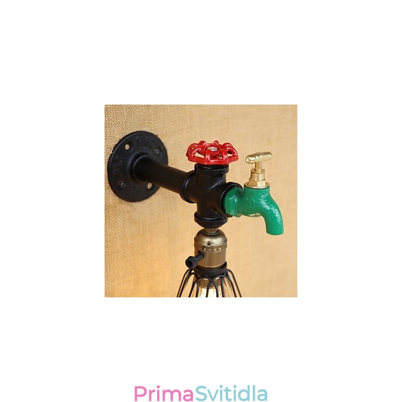 Funkce country retro malby pro nástěnné svítidlo s okolním osvětlením v mini stylu