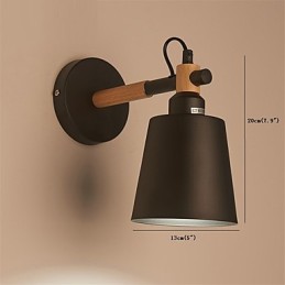 Vintage dřevo Kov ve stylu art deco Rustikální nástěnné svítidlo Obývací pokoj Jídelna Nástěnná lampa Chodba Černá Bílá Volitelné