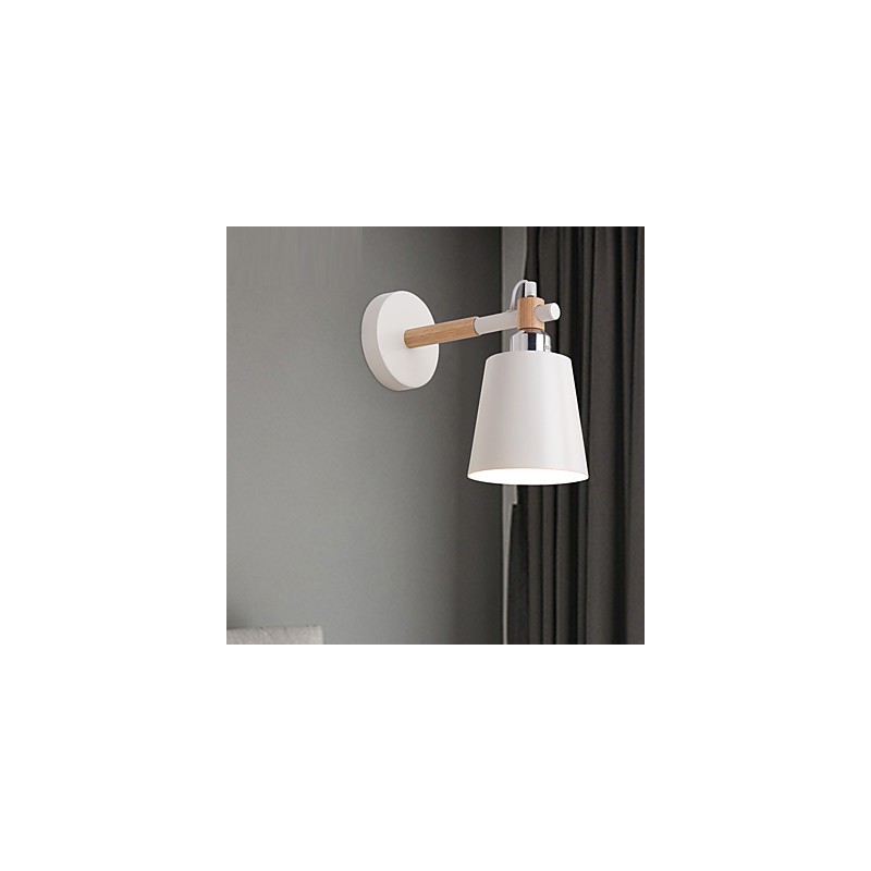 Vintage dřevo Kov ve stylu art deco Rustikální nástěnné svítidlo Obývací pokoj Jídelna Nástěnná lampa Chodba Černá Bílá Volitelné