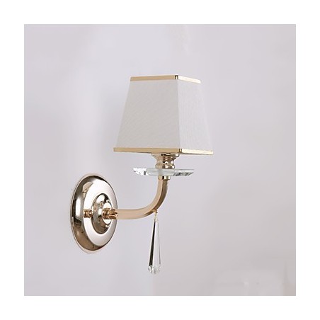 Moderní současná galvanicky pokovená funkce pro nástěnné svítidlo s okolním křišťálovým osvětlením