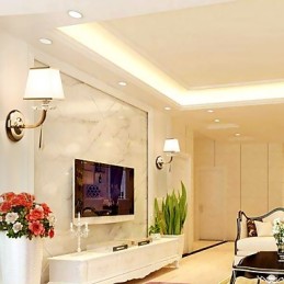 Moderní současná galvanicky pokovená funkce pro nástěnné svítidlo s okolním křišťálovým osvětlením