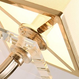 Moderní současná galvanicky pokovená funkce pro nástěnné svítidlo s okolním křišťálovým osvětlením