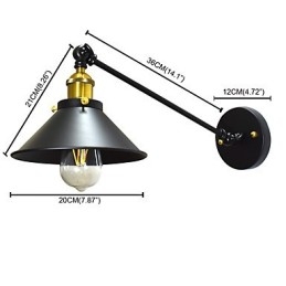 Buzz Wall Iron Wall Lamp Němý černý světelný meč lampa na zdi