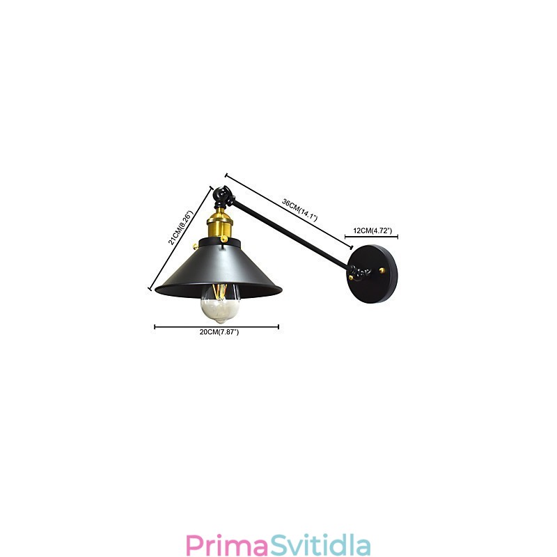 Buzz Wall Iron Wall Lamp Němý černý světelný meč lampa na zdi