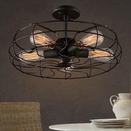 Americká country lampa průmyslového designéra Personalizovaná lampa Evropská retro ventilátorová stropní lampa