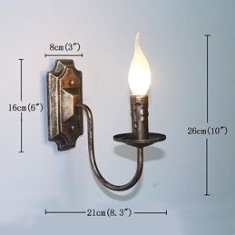 Starožitná nástěnná lampa Tvar svíčky Jednoduchá chodba Balkonová lampa Nástěnná lampa