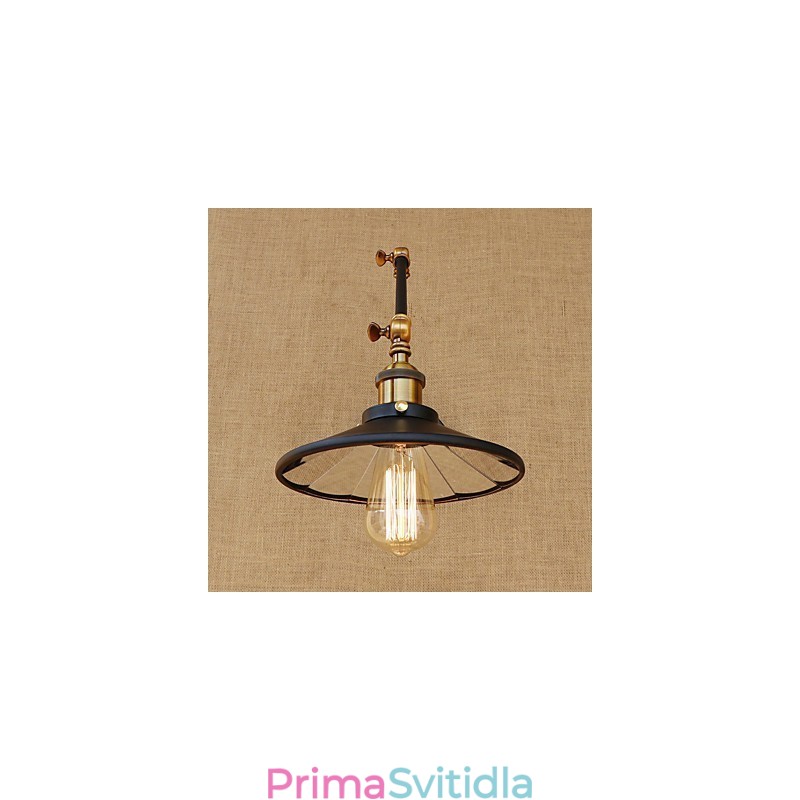 Rustic Lodge Country Retro galvanicky pokovená funkce pro okolní světlo s otočným ramenem v mini stylu