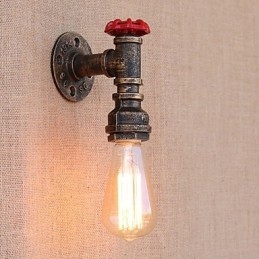 Funkce country retro malby pro nástěnné svítidlo s okolním osvětlením v mini stylu