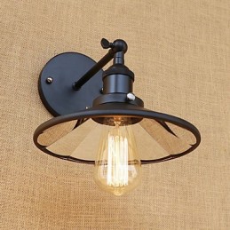 Funkce country retro malby pro nástěnné svítidlo s okolním osvětlením v mini stylu