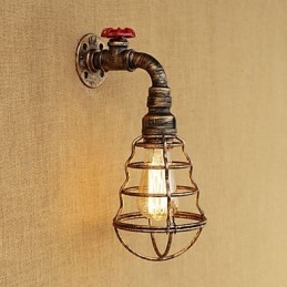 Funkce country retro malby pro nástěnné svítidlo s okolním osvětlením v mini stylu