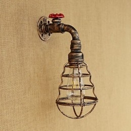 Funkce country retro malby pro nástěnné svítidlo s okolním osvětlením v mini stylu