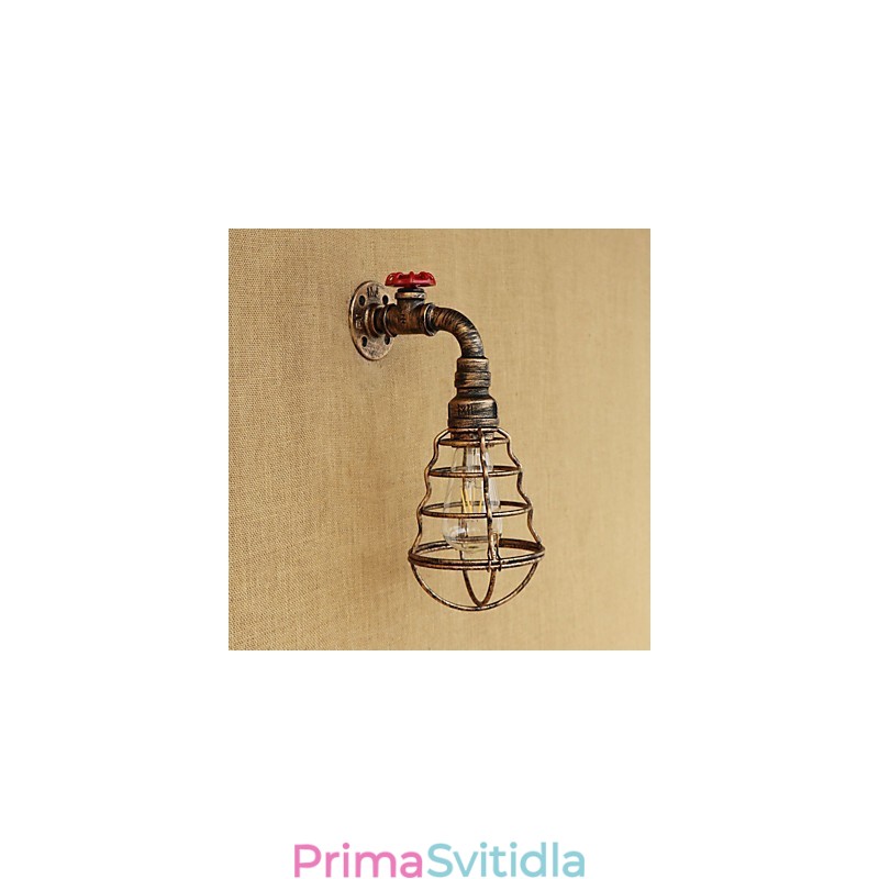 Funkce country retro malby pro nástěnné svítidlo s okolním osvětlením v mini stylu
