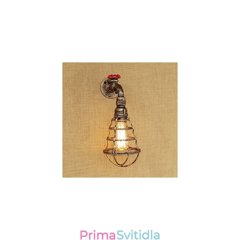 Funkce country retro malby pro nástěnné svítidlo s okolním osvětlením v mini stylu