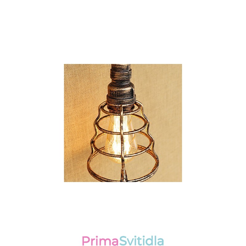 Funkce country retro malby pro nástěnné svítidlo s okolním osvětlením v mini stylu