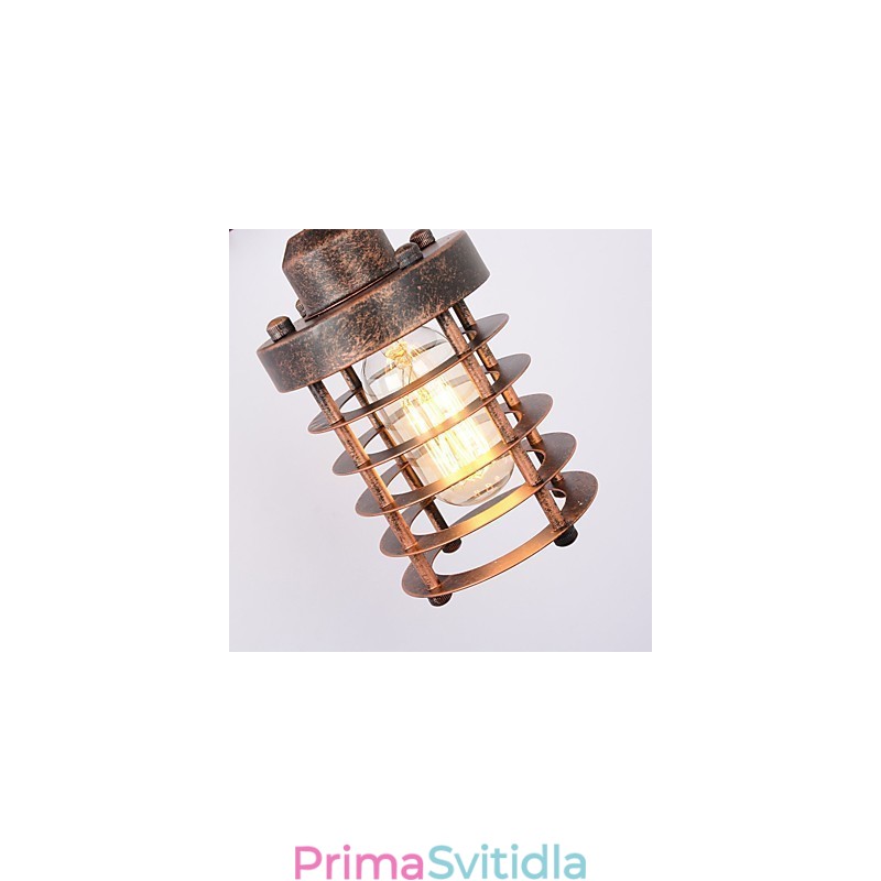 Industriální retro železná nástěnná lampa Creative Personality Lift Kladka Wall Lamp