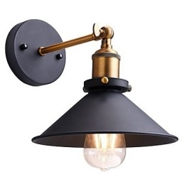 2 ks Kovové nástěnné svítidla Průmyslové nástěnné svítidlo Vintage Edison Simplicity Lamp pro osvětlení Cafe Club Bar