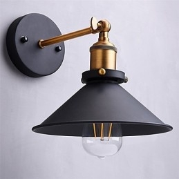 2 ks Kovové nástěnné svítidla Průmyslové nástěnné svítidlo Vintage Edison Simplicity Lamp pro osvětlení Cafe Club Bar