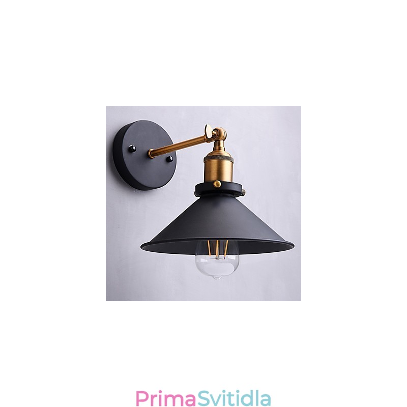 2 ks Kovové nástěnné svítidla Průmyslové nástěnné svítidlo Vintage Edison Simplicity Lamp pro osvětlení Cafe Club Bar