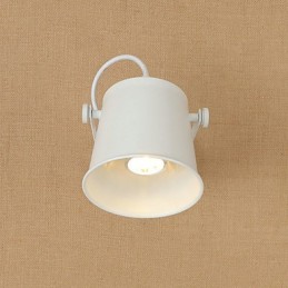 Malovaná ocelová nástěnná lampa němá černá americká káva dekorace retro nástěnná lampa světelný meč na zdi